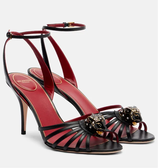 Valentino Garavani Pas De Chat 85 embellished leather sandals