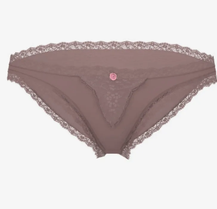Lace-Trim Bikini Panty
