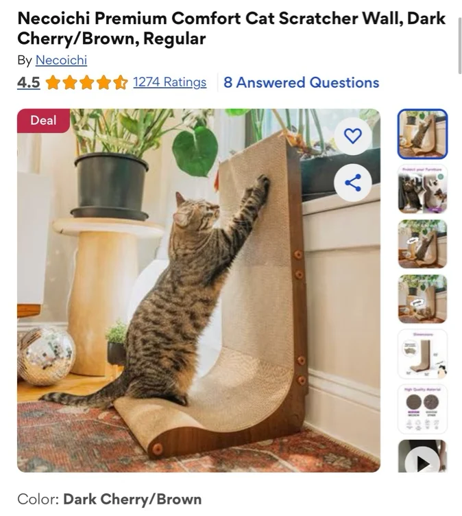 Necoichi Premium Comfort Cat Scratcher Wall