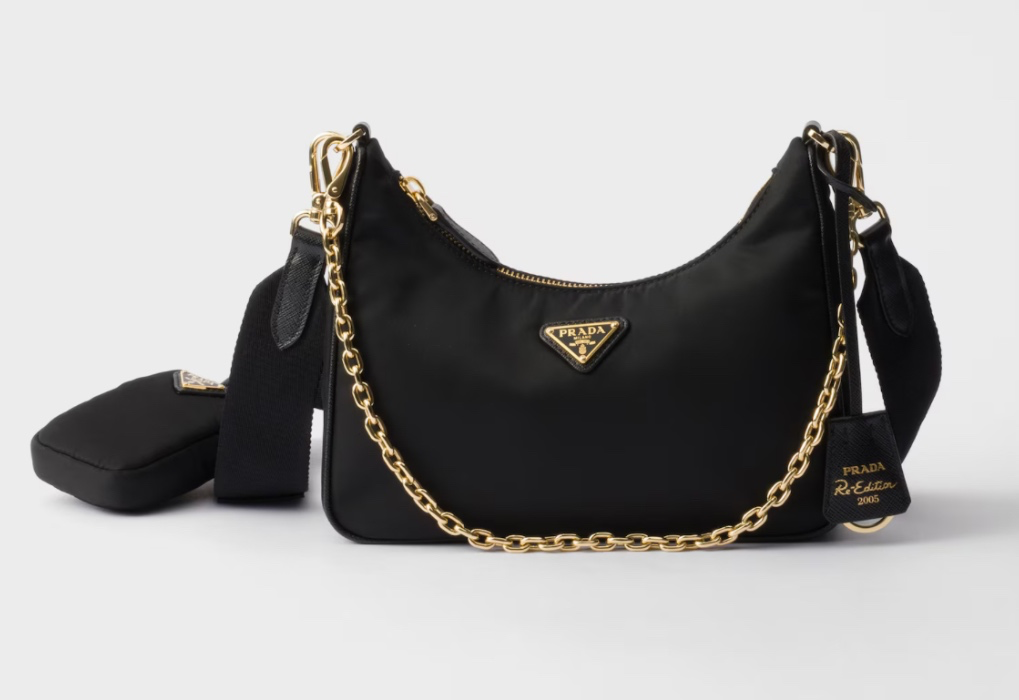 Prada Restyle Nylon 2005 Black & Gold 